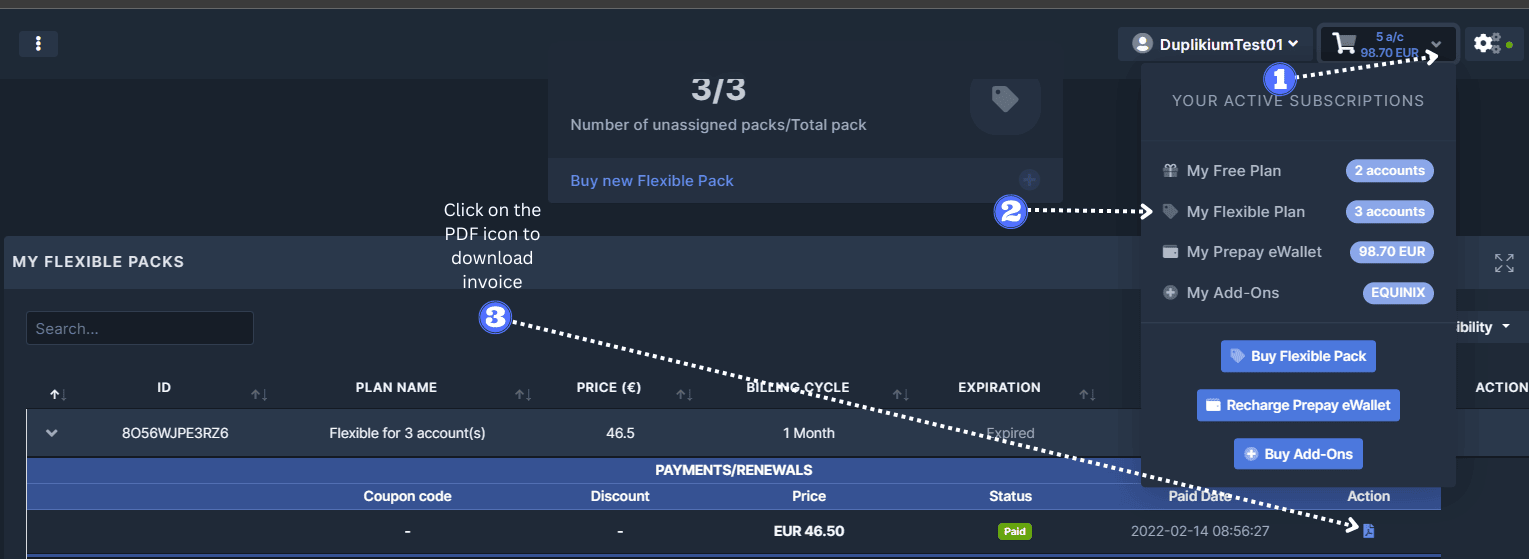 download invoice