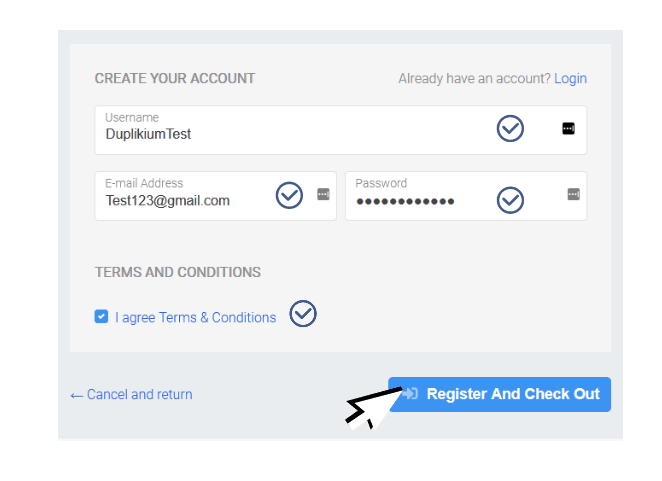 Registration form v4